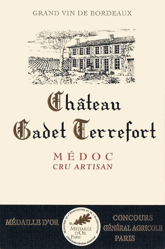 Chateau Gadet Terrefort Medoc 2007 Front Label