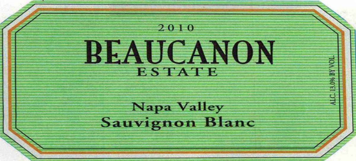 Beaucanon Sauvignon Blanc 2010 Front Label