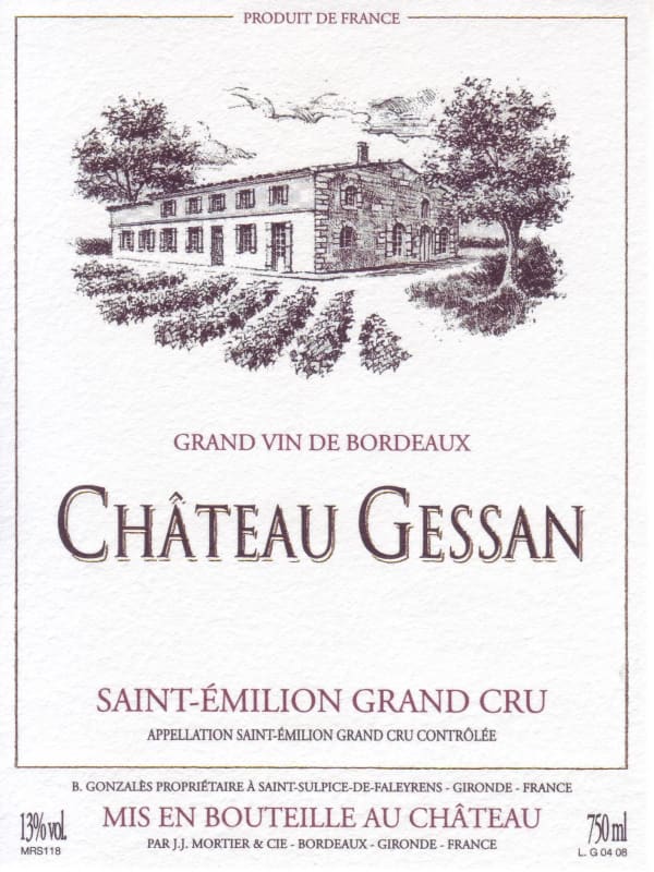 Chateau Gessan 2014 Front Label