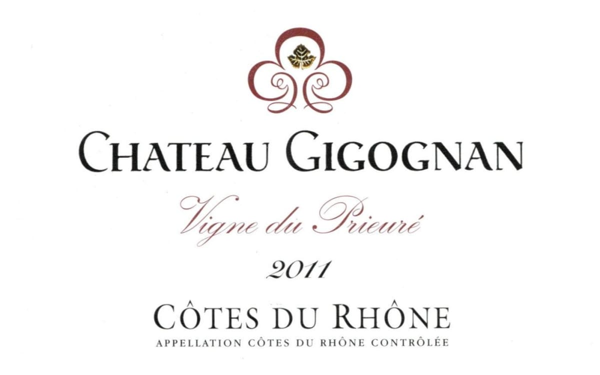 Chateau Gigognan Cotes du Rhone Vignes du Prieure 2011 Front Label