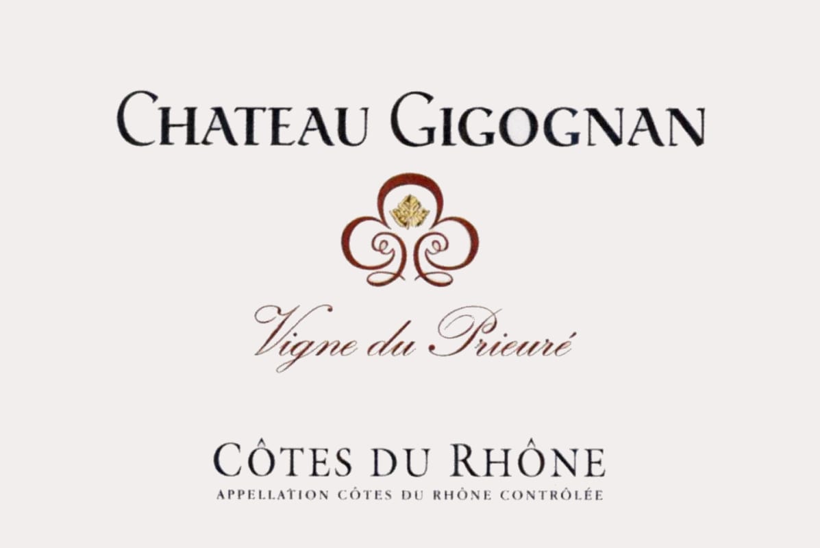 Chateau Gigognan Cotes du Rhone Vignes du Prieure Blanc 2013 Front Label