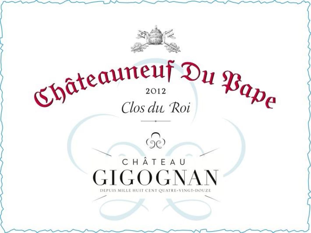 Chateau Gigognan Chateauneuf-du-Pape Clos du Roi 2012 Front Label