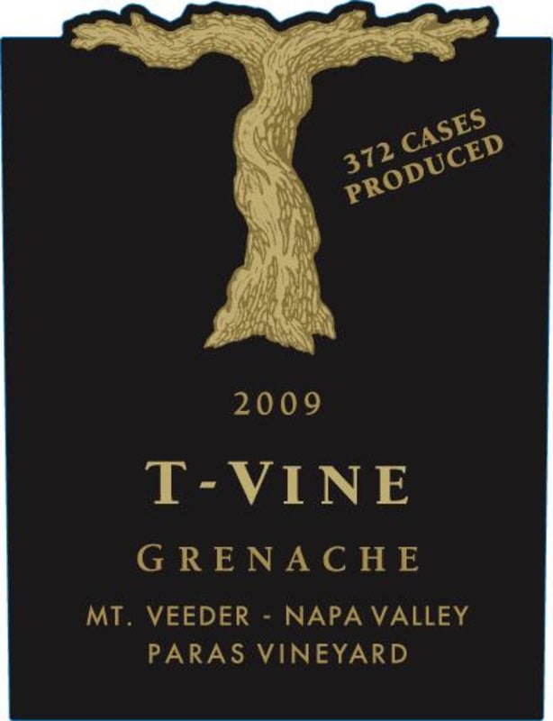 T-Vine Cellars Paras Vineyard Grenache 2009 Front Label