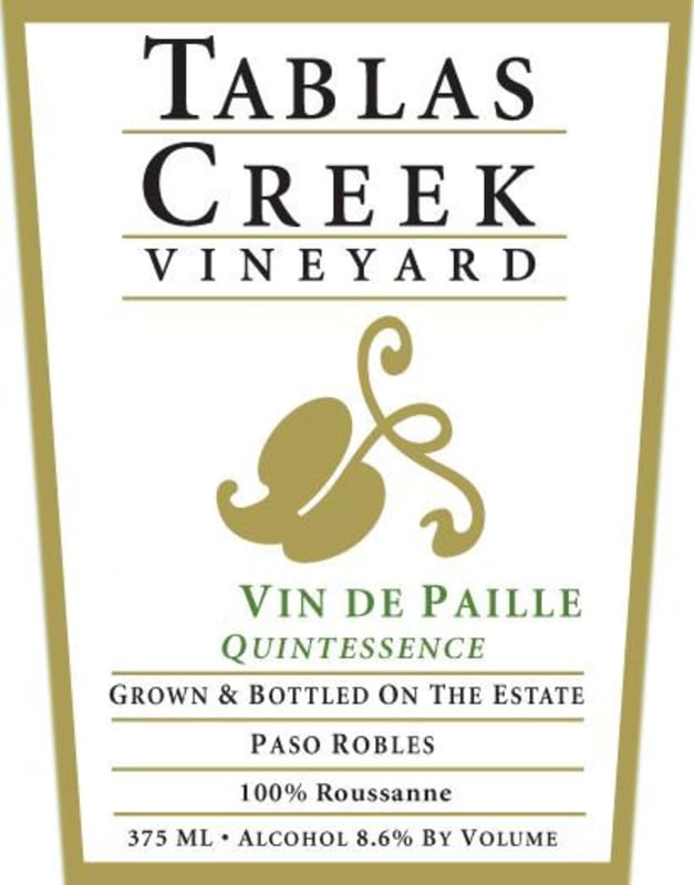 Tablas Creek Vin de Paille Quintessence Roussanne 2006 Front Label