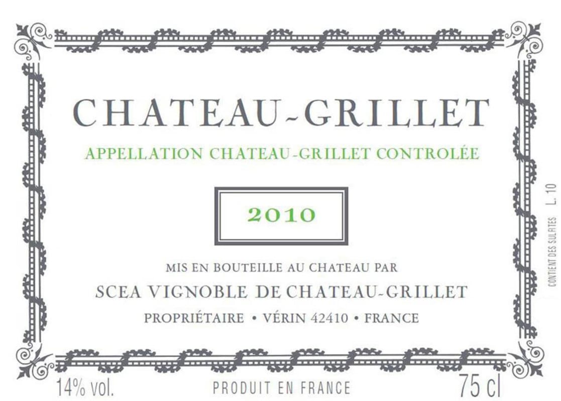 Chateau Grillet 2010 Front Label