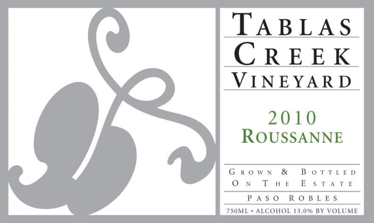 Tablas Creek Roussanne 2010 Front Label