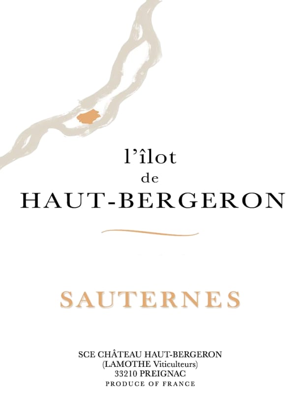 Chateau Haut Bergeron Sauternes L'Ilot de Haut-Bergeron 2012 Front Label