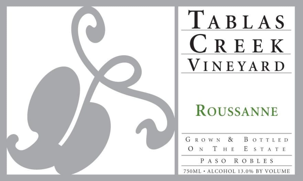 Tablas Creek Roussanne 2012 Front Label
