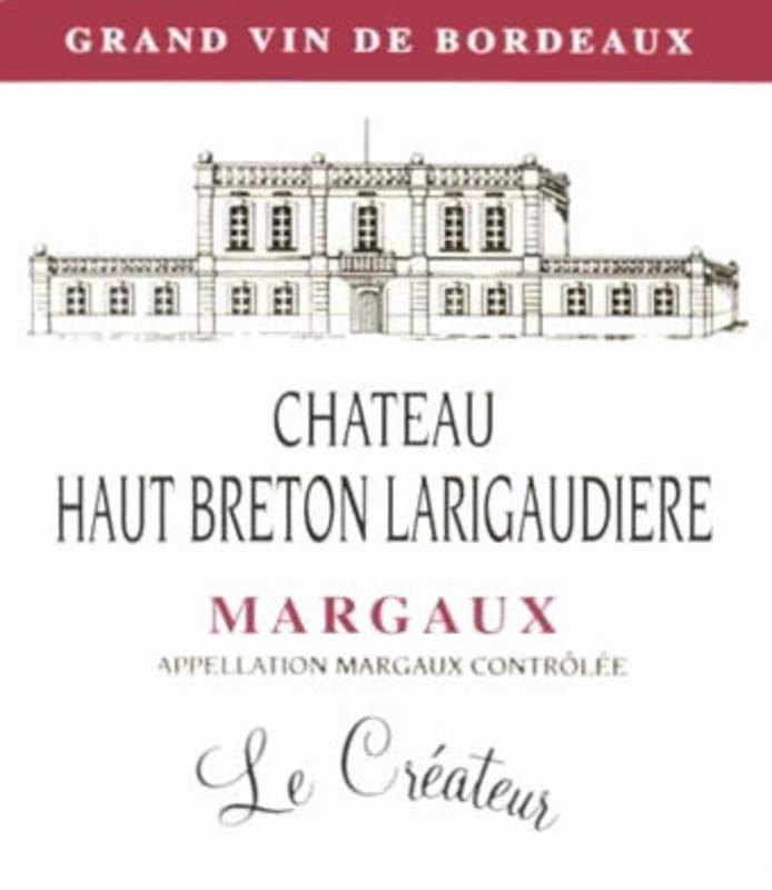 Chateau Haut Breton Larigaudiere Margaux Le Createur 2009 Front Label