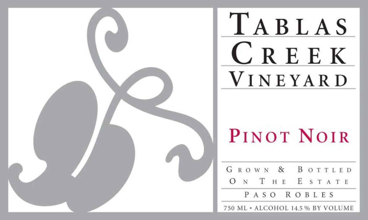 Tablas Creek Pinot Noir 2010 Front Label
