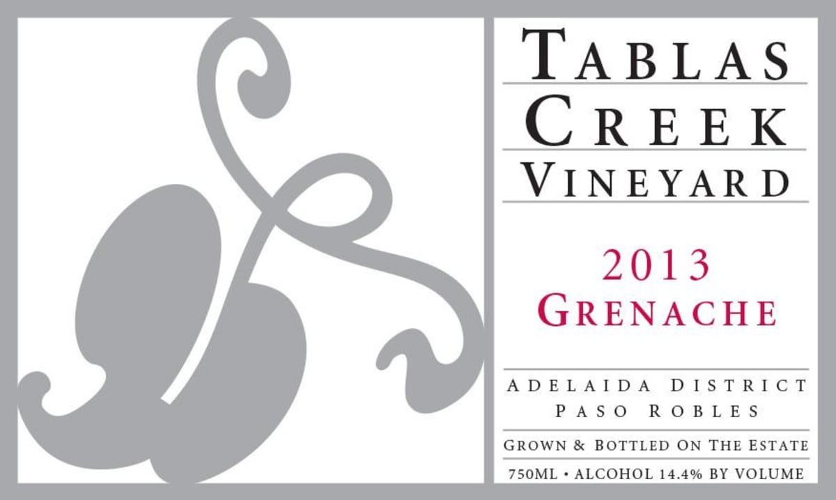 Tablas Creek Grenache 2013 Front Label