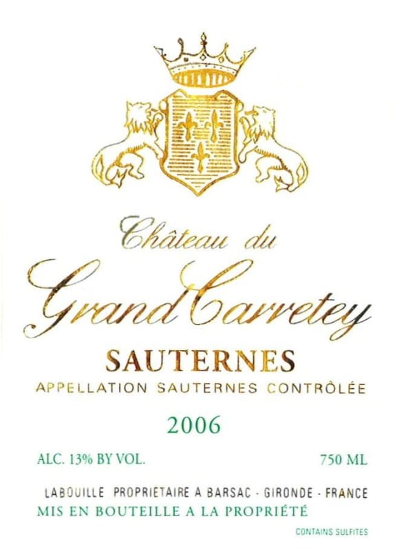 Chateau Haut Guillebot Chateau du Grand Carretey 2006 Front Label