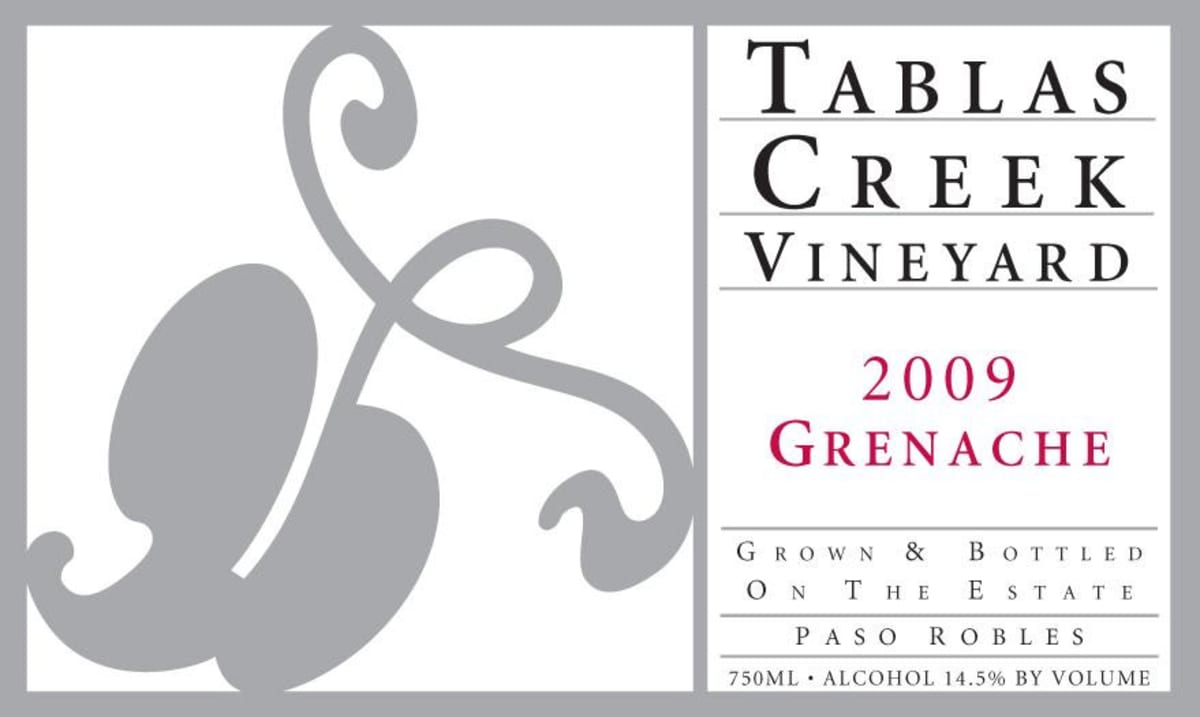 Tablas Creek Grenache 2009 Front Label