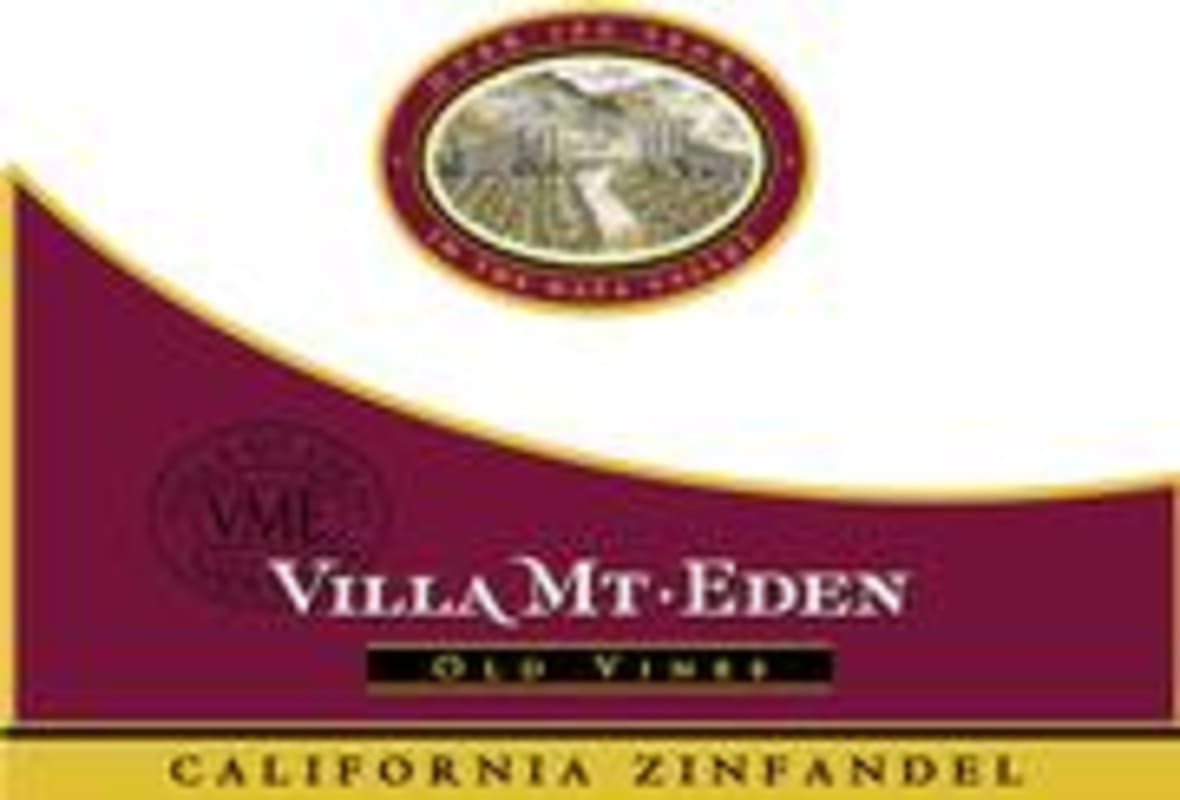 Villa Mt. Eden Coastal Zinfandel 1998 Front Label