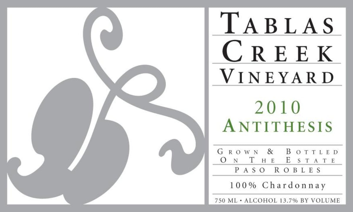 Tablas Creek Antithesis Chardonnay 2010 Front Label