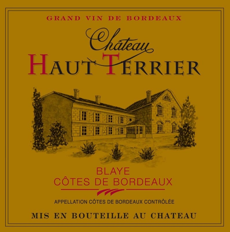Chateau Haut Terrier Cotes de Bordeaux Blaye 2012 Front Label