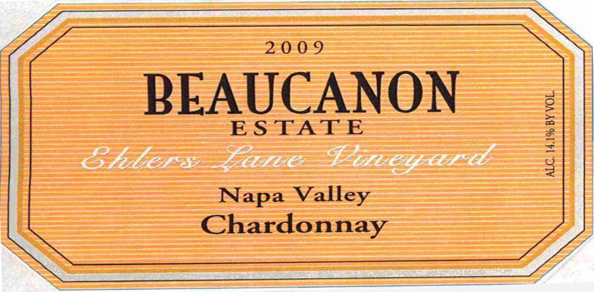 Beaucanon Ehlers Lane Vineyard Chardonnay 2009 Front Label