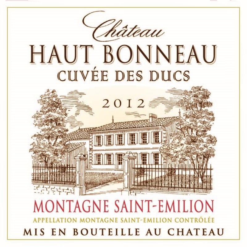 Chateau Haut-Bonneau Montagne Saint-Emilion Cuvee des Ducs 2012 Front Label