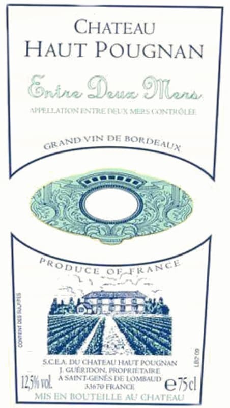 Chateau Haut-Pougnan Entre deux Mers 2015 Front Label