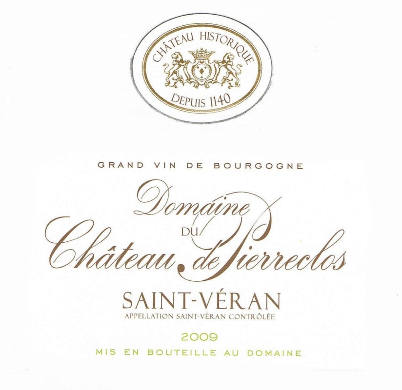Chateau de Pierreclos Saint-Veran 2009 Front Label