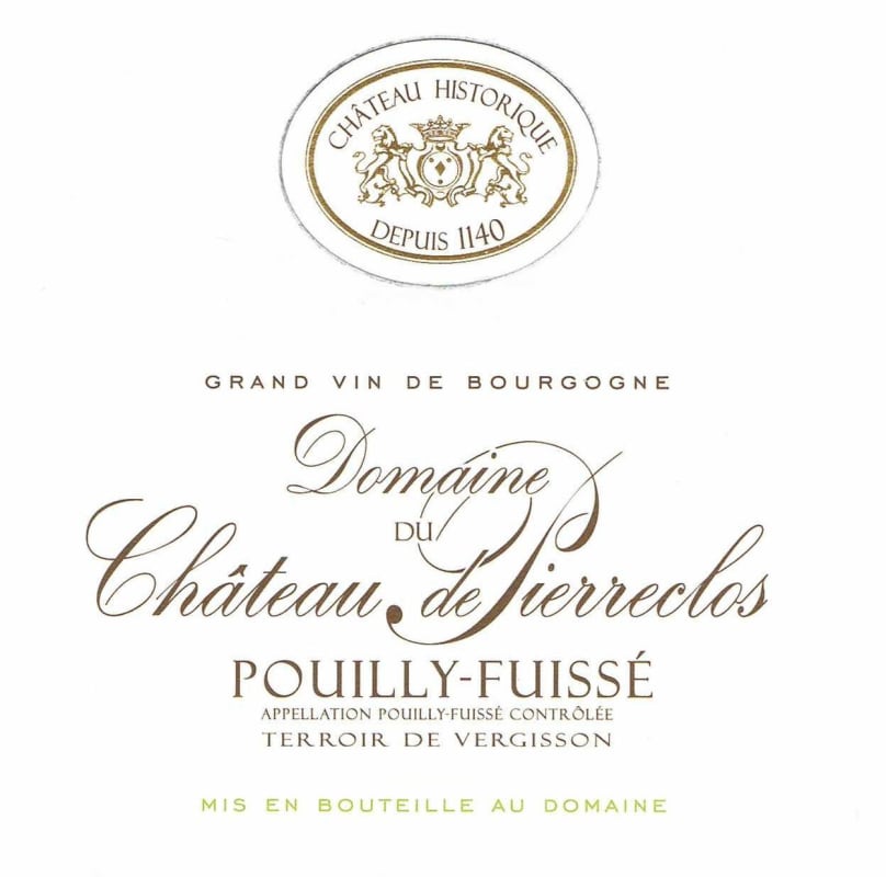 Chateau de Pierreclos Pouilly-Fuisse 2012 Front Label