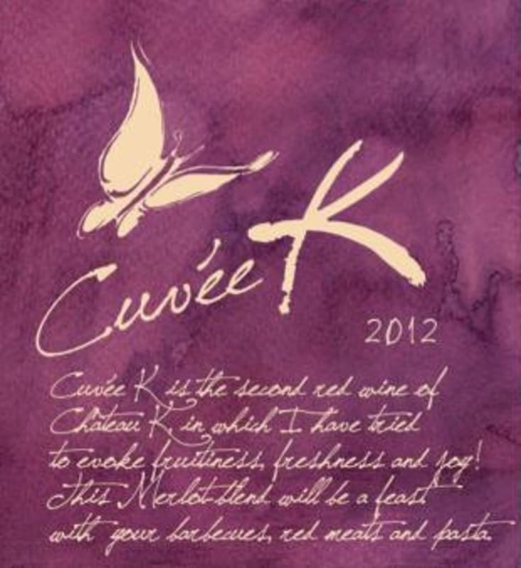 Chateau K Cuvee K Rouge 2012 Front Label