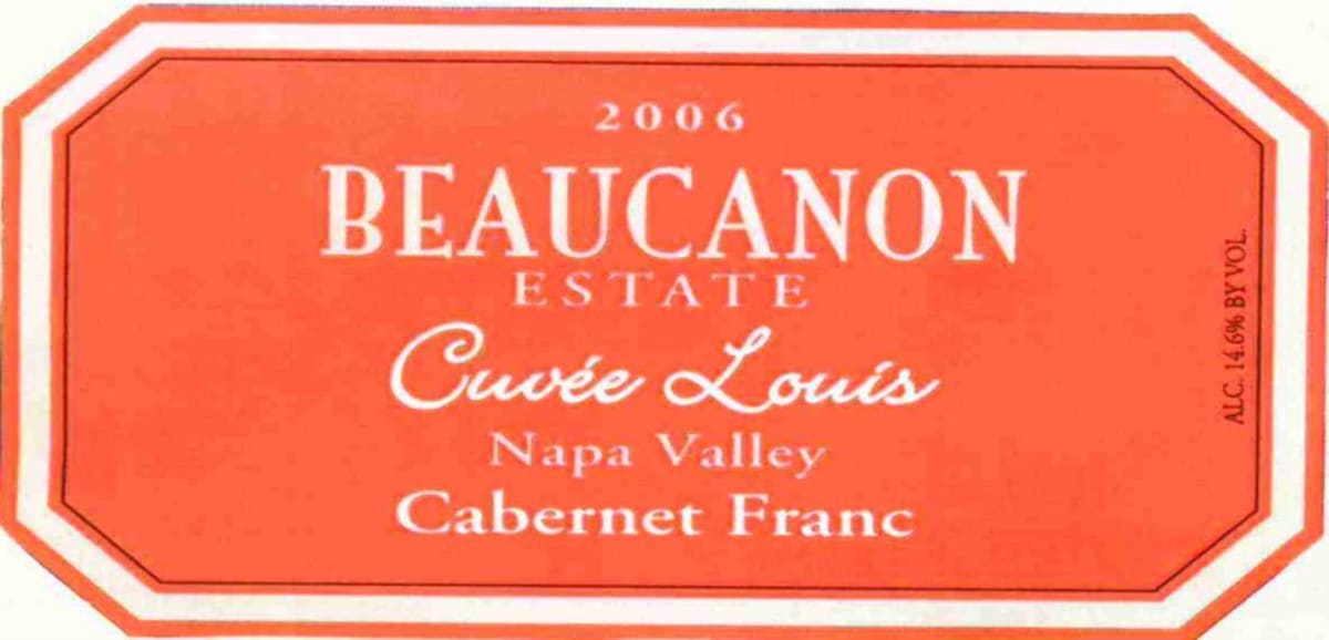 Beaucanon Cabernet Franc Cuvee Louis 2006 Front Label