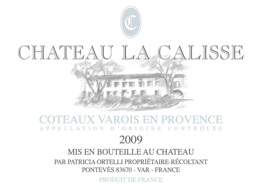 Chateau La Calisse Rouge 2009 Front Label