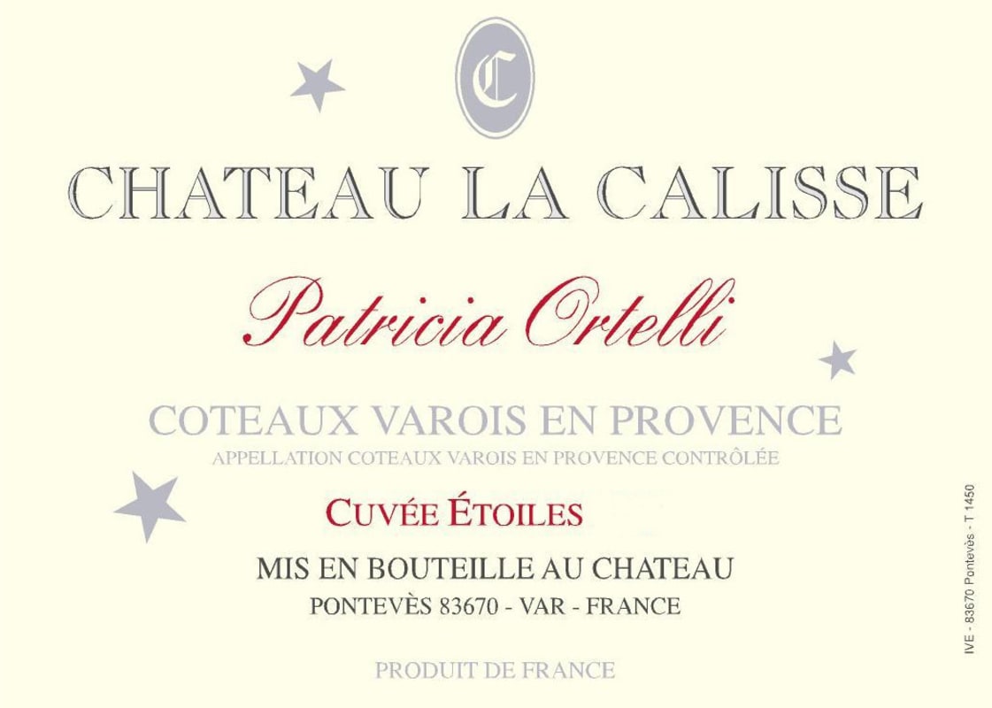Chateau La Calisse Patricia Ortelli Cuvee Etoiles Rouge 2008 Front Label