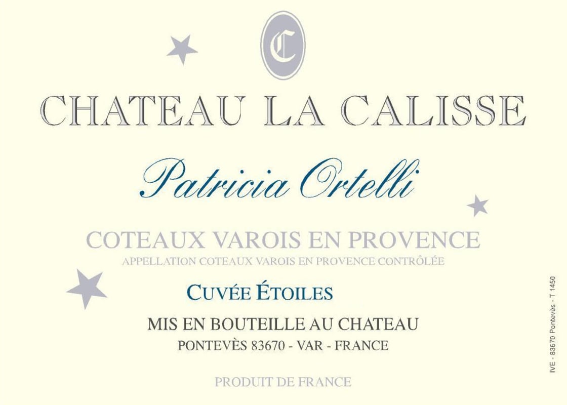 Chateau La Calisse Patricia Ortelli Cuvee Etoiles Blanc 2014 Front Label
