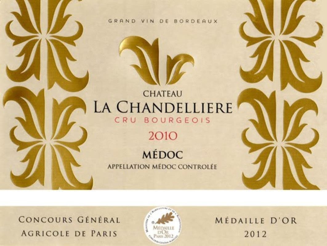Chateau la Chandelliere Medoc 2010 Front Label