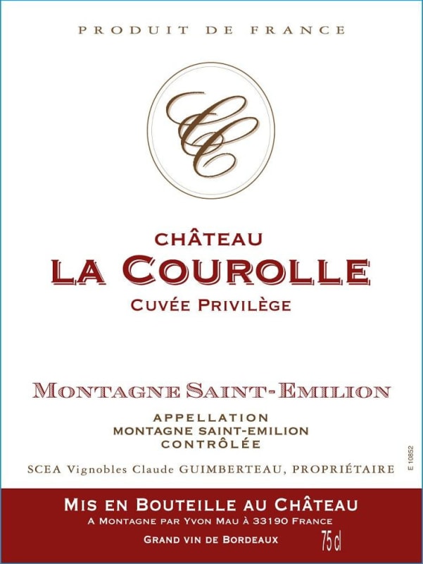 Chateau La Courolle Montagne Saint-Emilion Cuvee Privilege 2011 Front Label