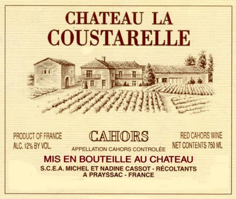 Chateau La Coustarelle Cahors 2011 Front Label