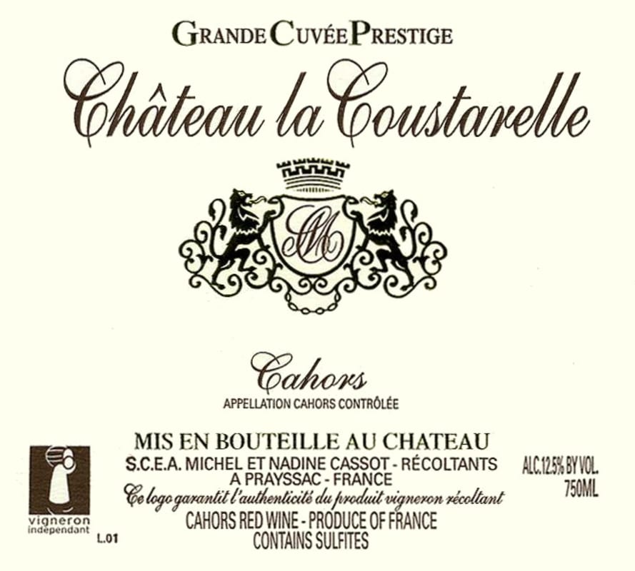 Chateau La Coustarelle Grande Cuvee Prestige 2010 Front Label