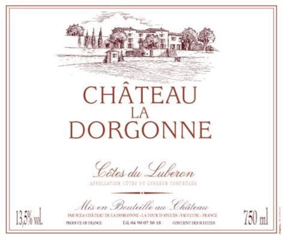 Chateau La Dorgonne Luberon 2012 Front Label