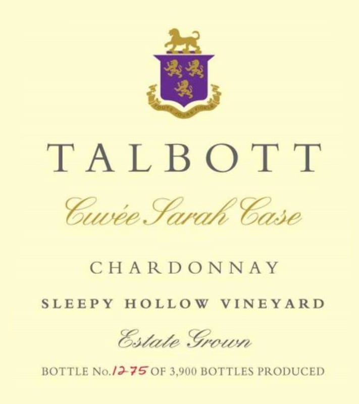Talbott Cuvee Sarah Case Chardonnay 2013 Front Label
