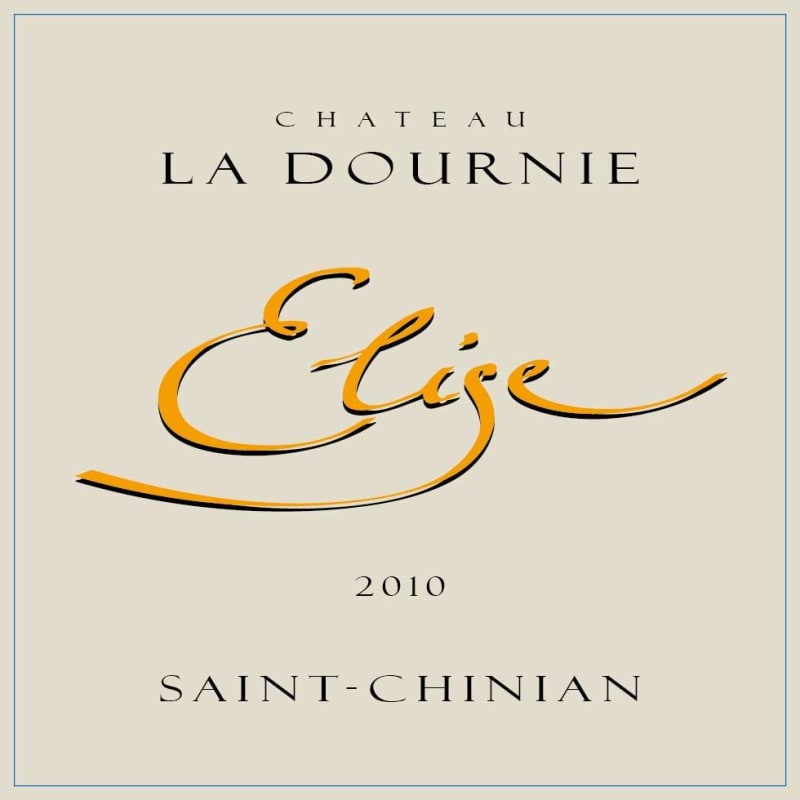 Chateau la Dournie Saint-Chinian Elise 2010 Front Label