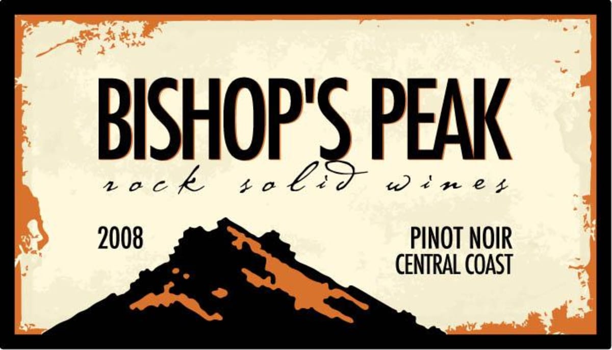 Bishop's Peak Pinot Noir 2008 Front Label