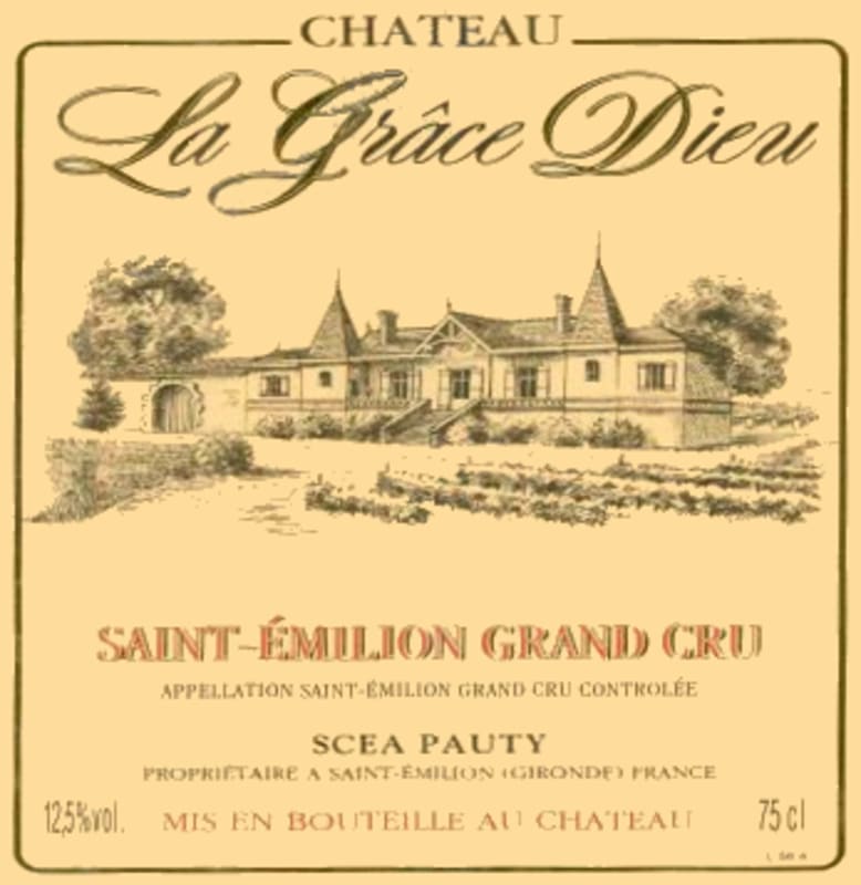 Chateau la Grace Dieu 2010 Front Label