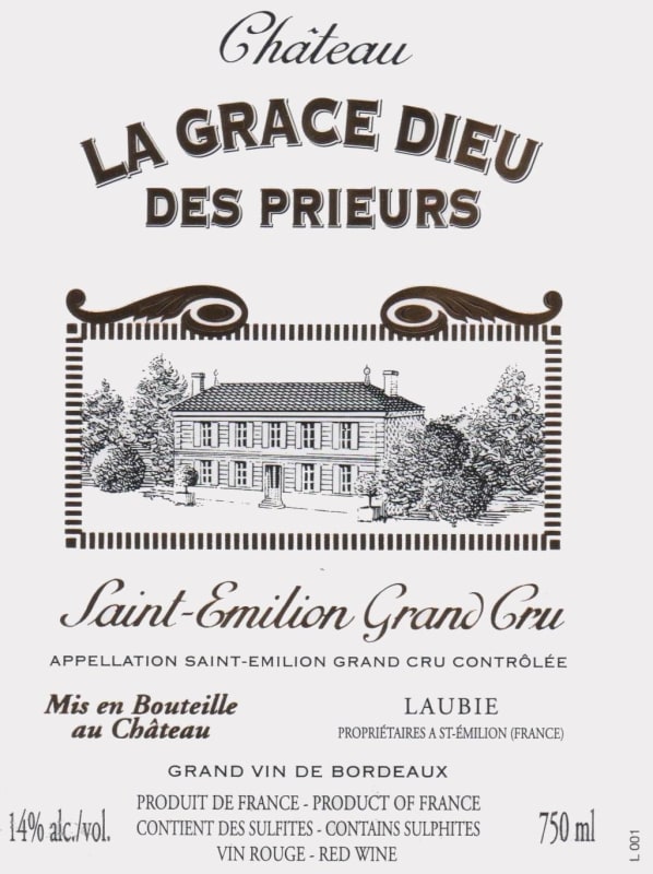 Chateau la Grace Dieu des Prieurs 2011 Front Label