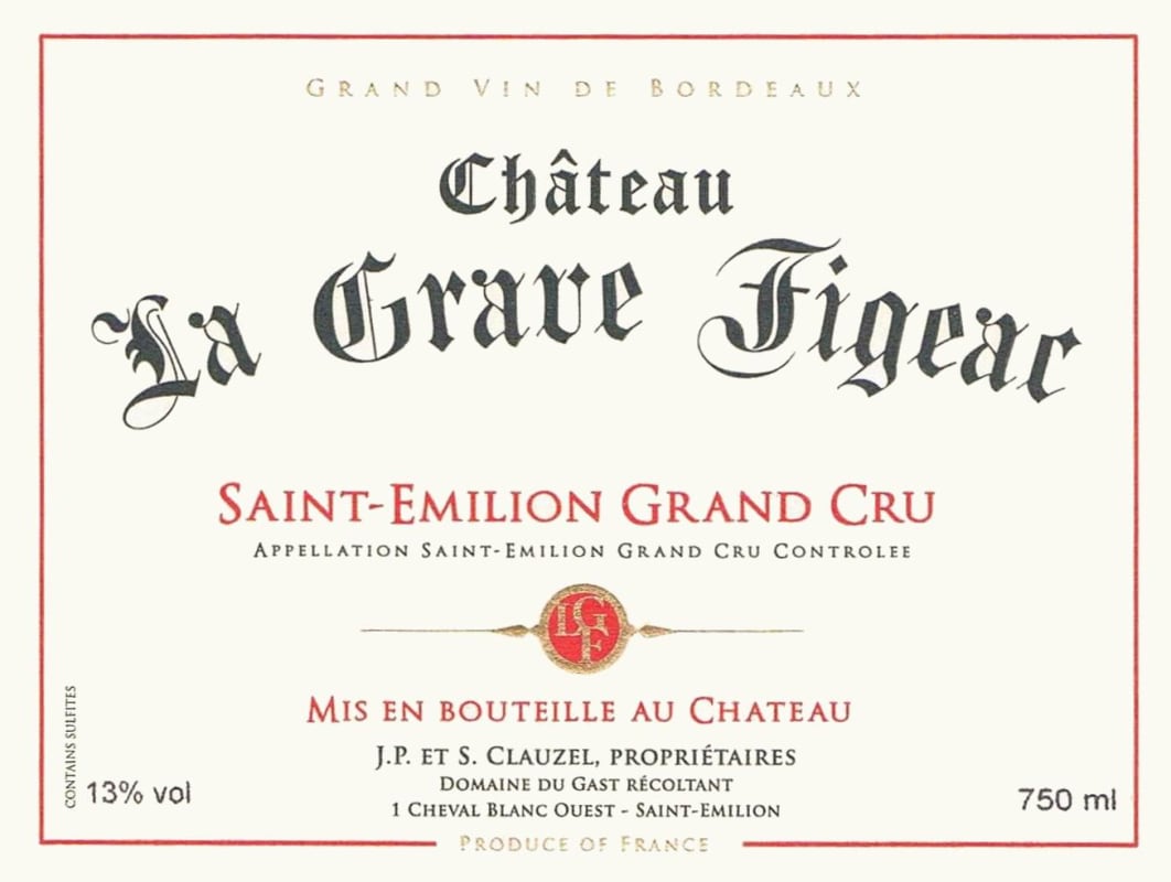 Chateau La Grave Figeac 2014 Front Label