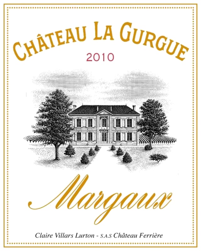 Chateau La Gurgue 2010 Front Label