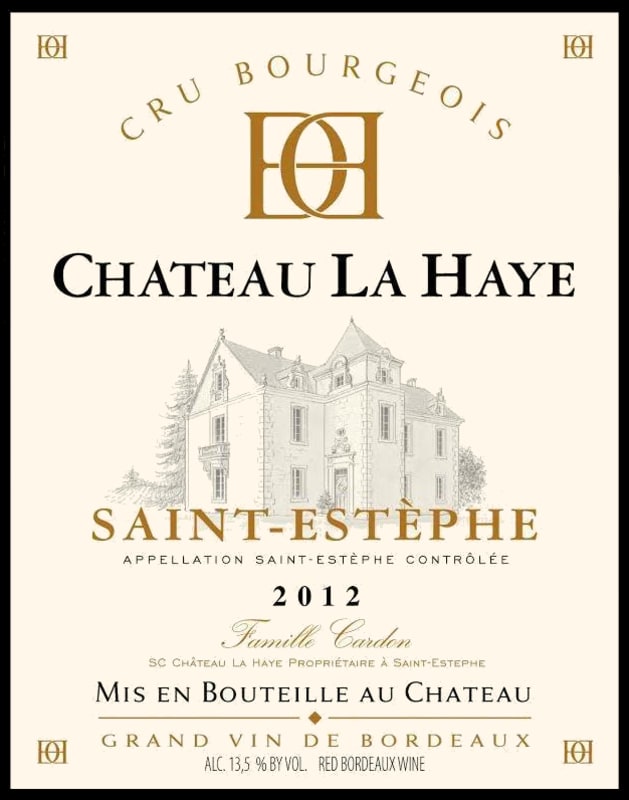 Chateau La Haye Saint-Estephe 2012 Front Label