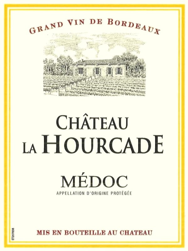 Chateau La Hourcade Medoc 2013 Front Label