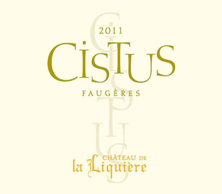 Chateau la Liquiere Faugeres Cistus Blanc 2011 Front Label