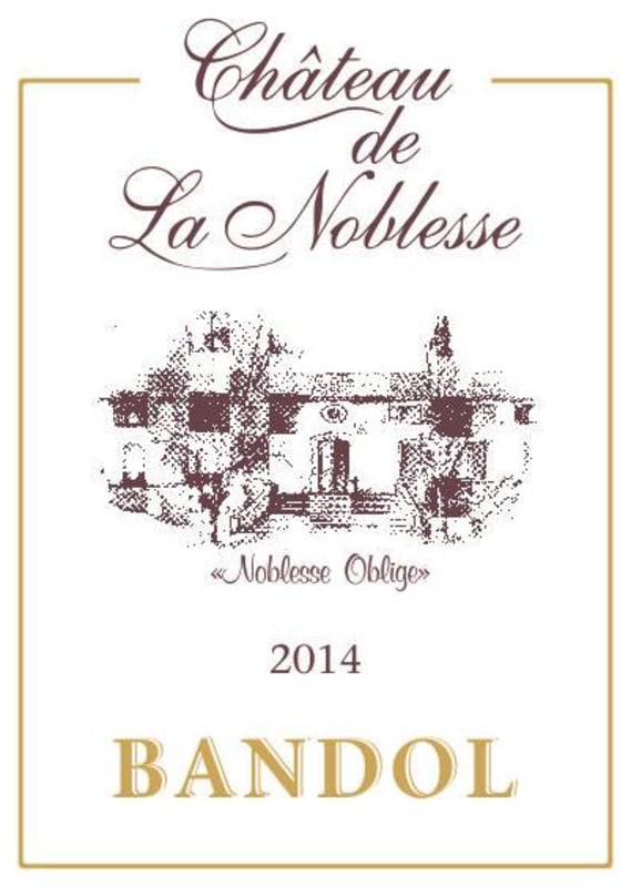 Chateau la Noblesse Bandol Blanc 2014 Front Label