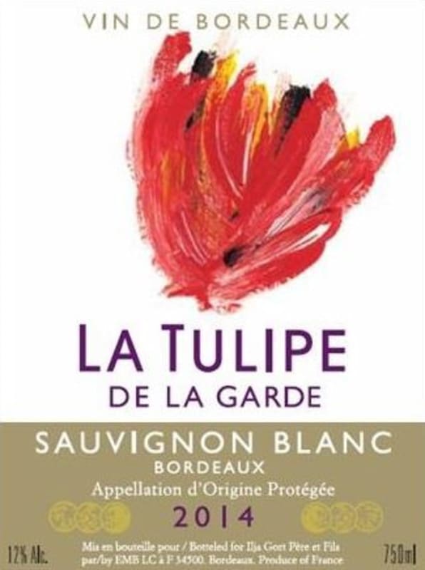Chateau la Tulipe Sauvignon Blanc 2014 Front Label