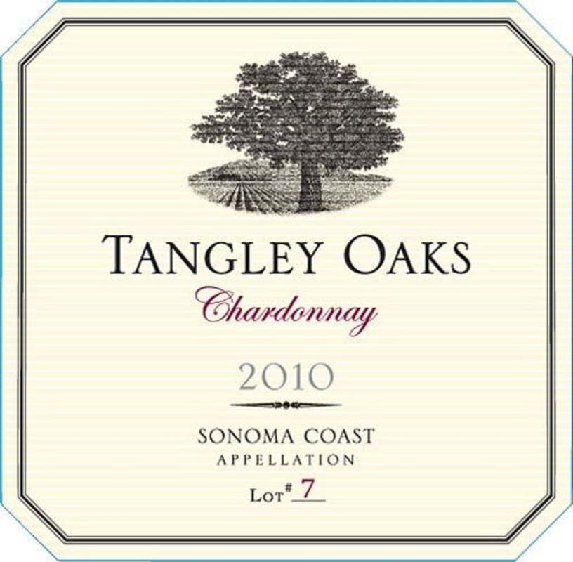 Tangley Oaks Sonoma Coast Chardonnay 2010 Front Label