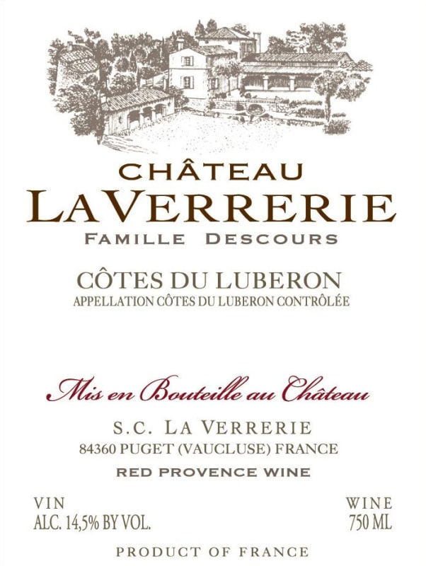 Chateau La Verrerie Luberon Rouge 2006 Front Label