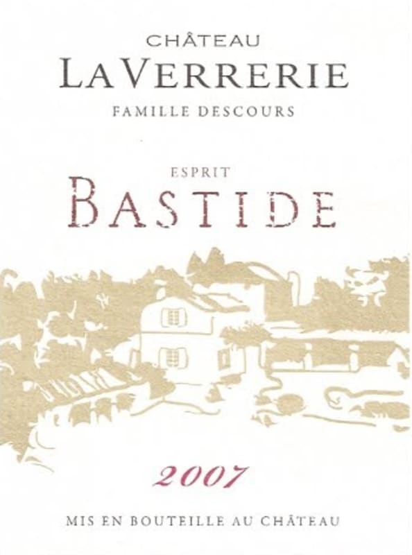 Chateau La Verrerie Luberon Esprit Bastide 2007 Front Label